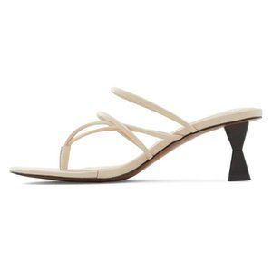 WHO WHAT WEAR Pearlina Sandal Shoes Ecru 11 NEW